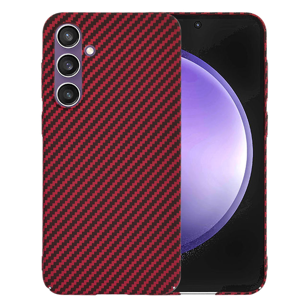 Funda para Samsung Galaxy S23 FE S711, Techsuit, Carbonite FiberShell, Roja