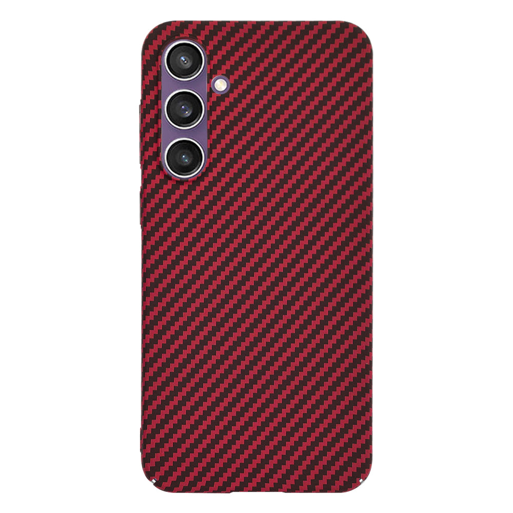 Funda para Samsung Galaxy S23 FE S711, Techsuit, Carbonite FiberShell, Roja