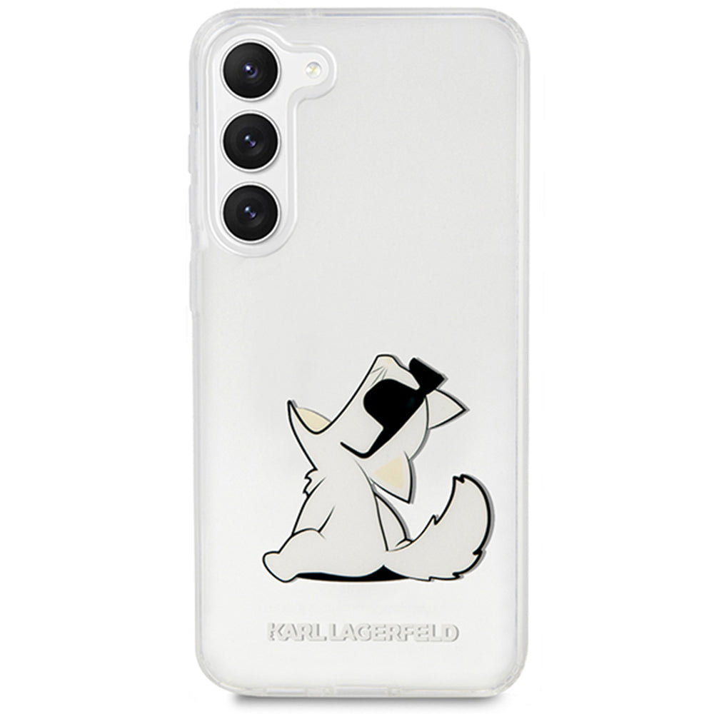 Funda para Samsung Galaxy S23+ S916, Karl Lagerfeld, Choupette Eat, Transparente