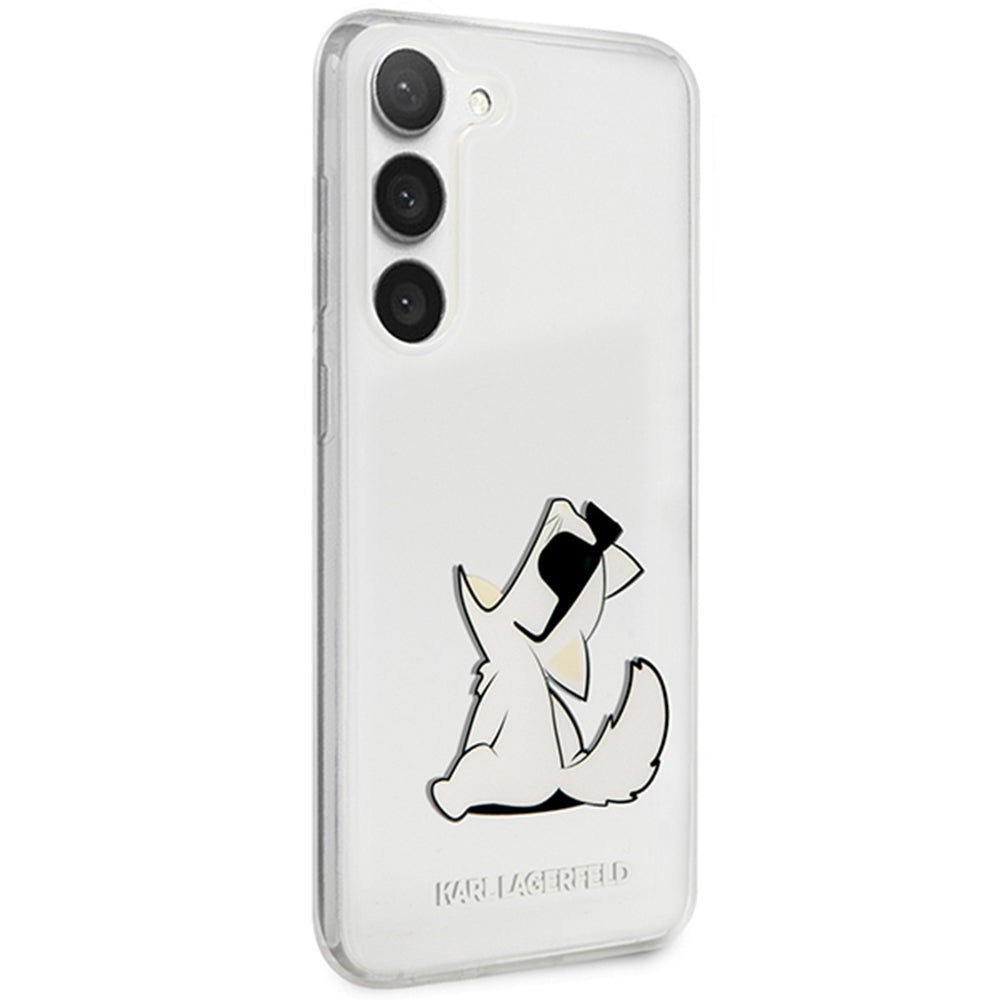 Funda para Samsung Galaxy S23+ S916, Karl Lagerfeld, Choupette Eat, Transparente