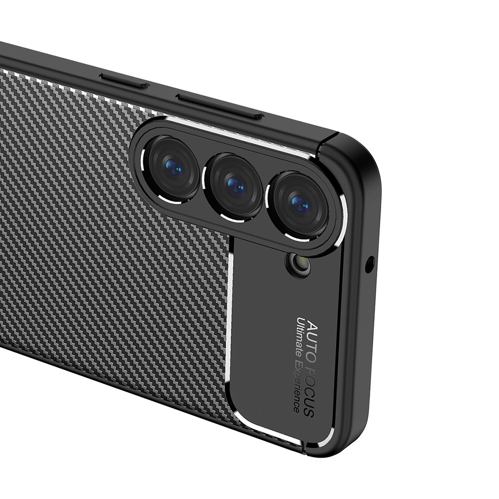 Funda para Samsung Galaxy S23 S911, Techsuit, Fibra de Carbon, Negra