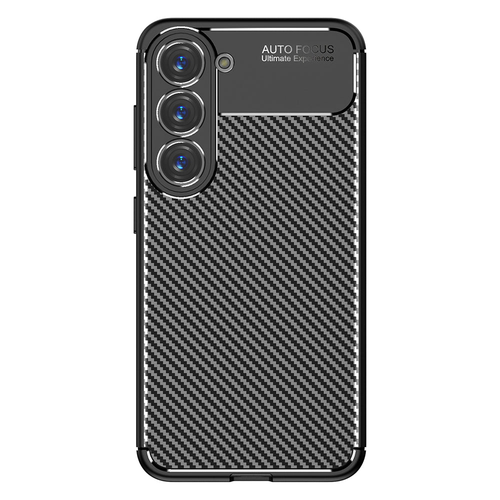 Funda para Samsung Galaxy S23 S911, Techsuit, Fibra de Carbon, Negra