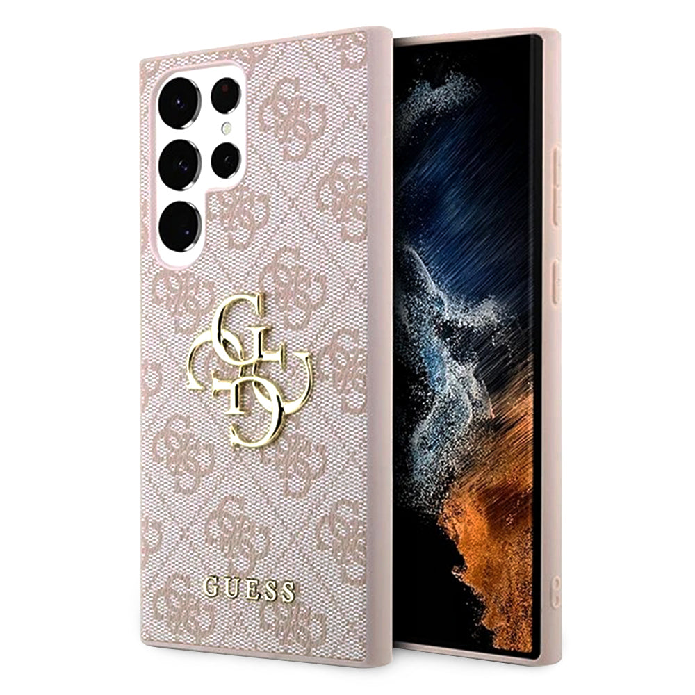 Funda para Samsung Galaxy S23 Ultra S918, Guess, 4G Big Logo, Rosa.