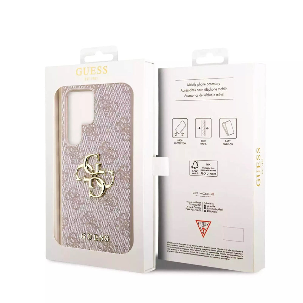 Funda para Samsung Galaxy S23 Ultra S918, Guess, 4G Big Logo, Rosa.