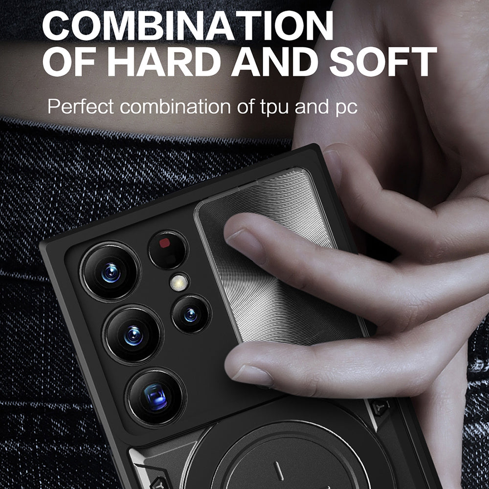 Funda para Samsung Galaxy S23 Ultra S918, Techsuit, CamGuard Pro, Negra