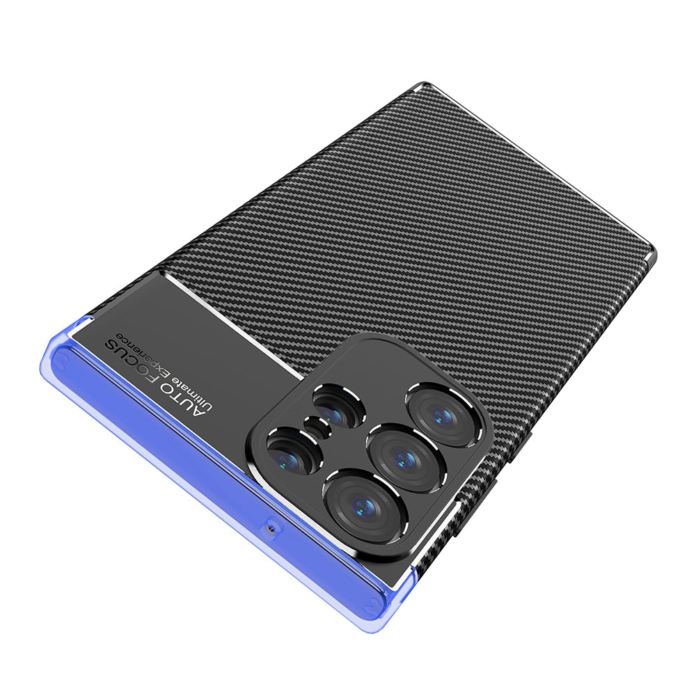 Funda para Samsung Galaxy S23 Ultra S918, Techsuit, Fibra de Carbon, Negra
