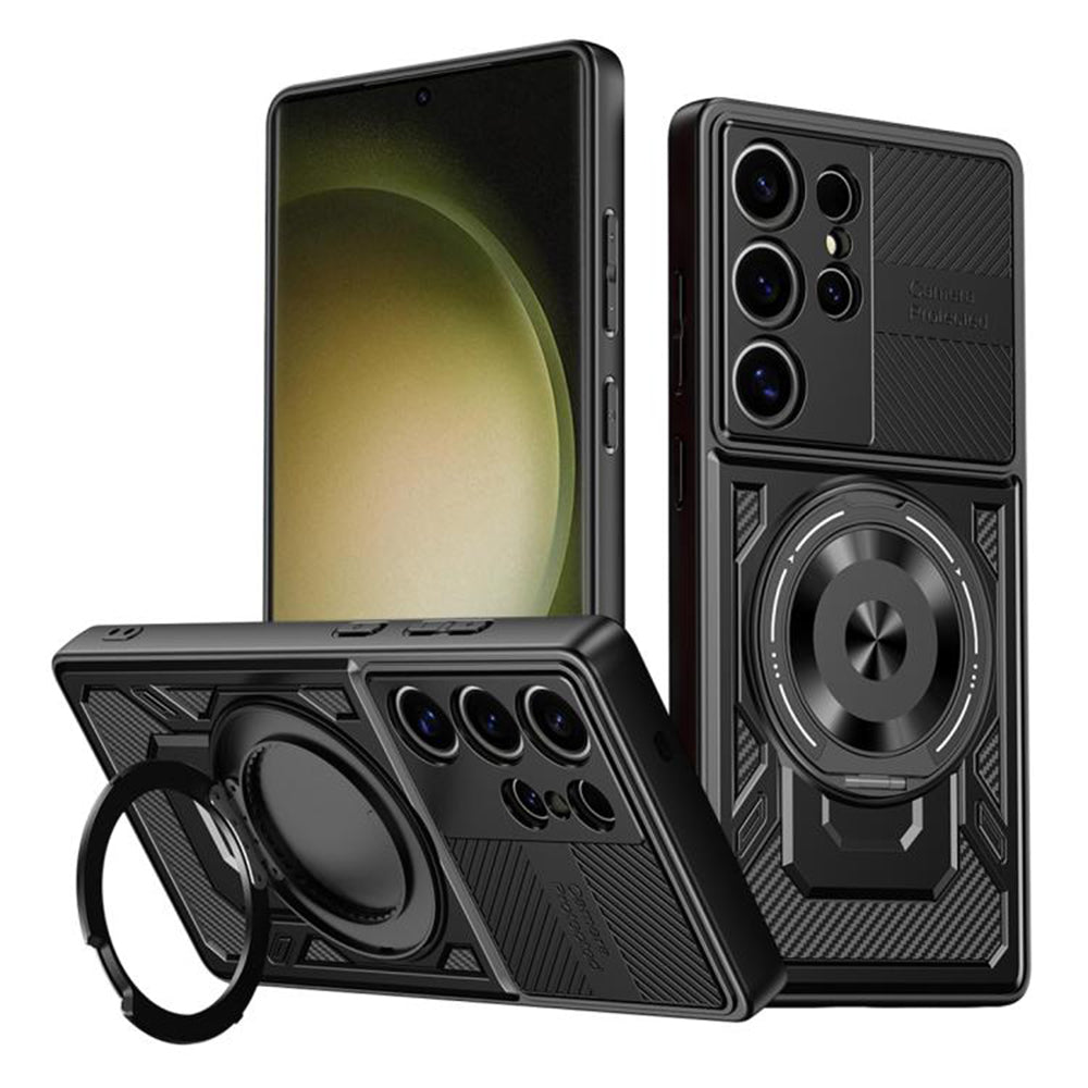Funda para Samsung Galaxy S23 Ultra S918, Techsuit, RuggedCam, Negra