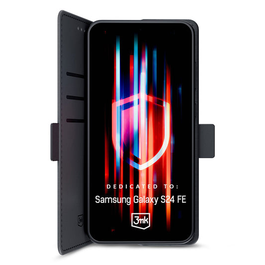 Funda para Samsung Galaxy S24 FE S721, 3MK, Cartera, Negra