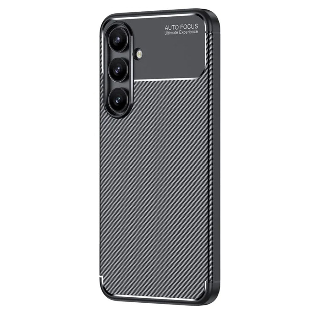Funda para Samsung Galaxy S24 FE S721, Techsuit, Fibra de Carbon, Negra