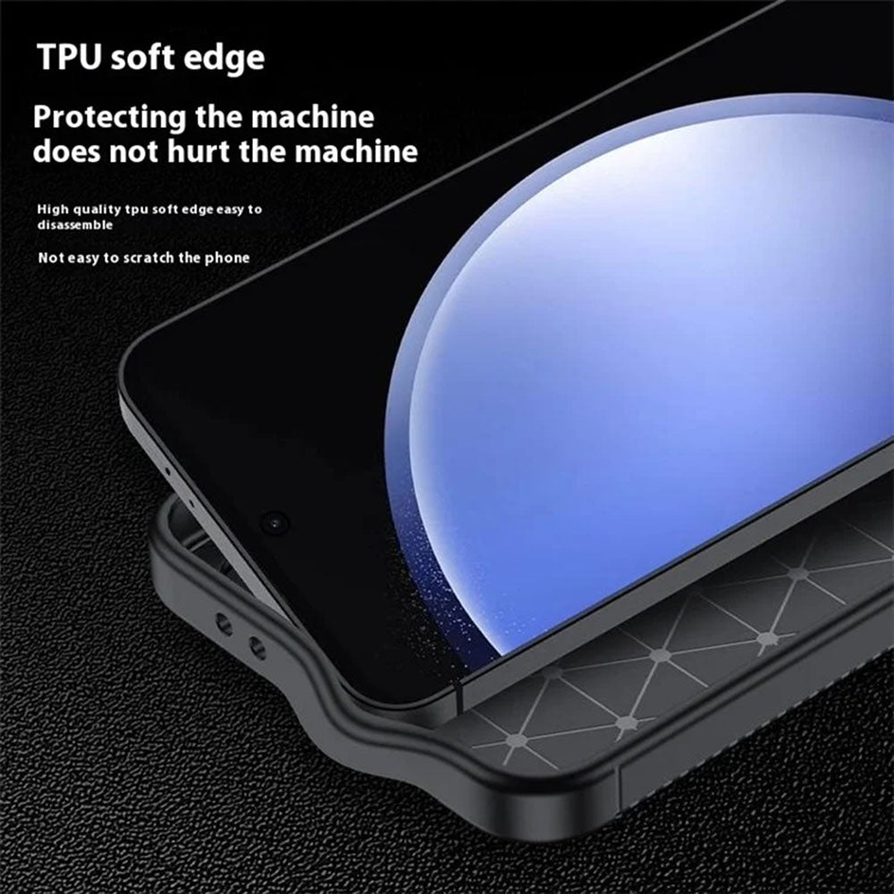 Funda para Samsung Galaxy S24 FE S721, Techsuit, Fibra de Carbon, Negra