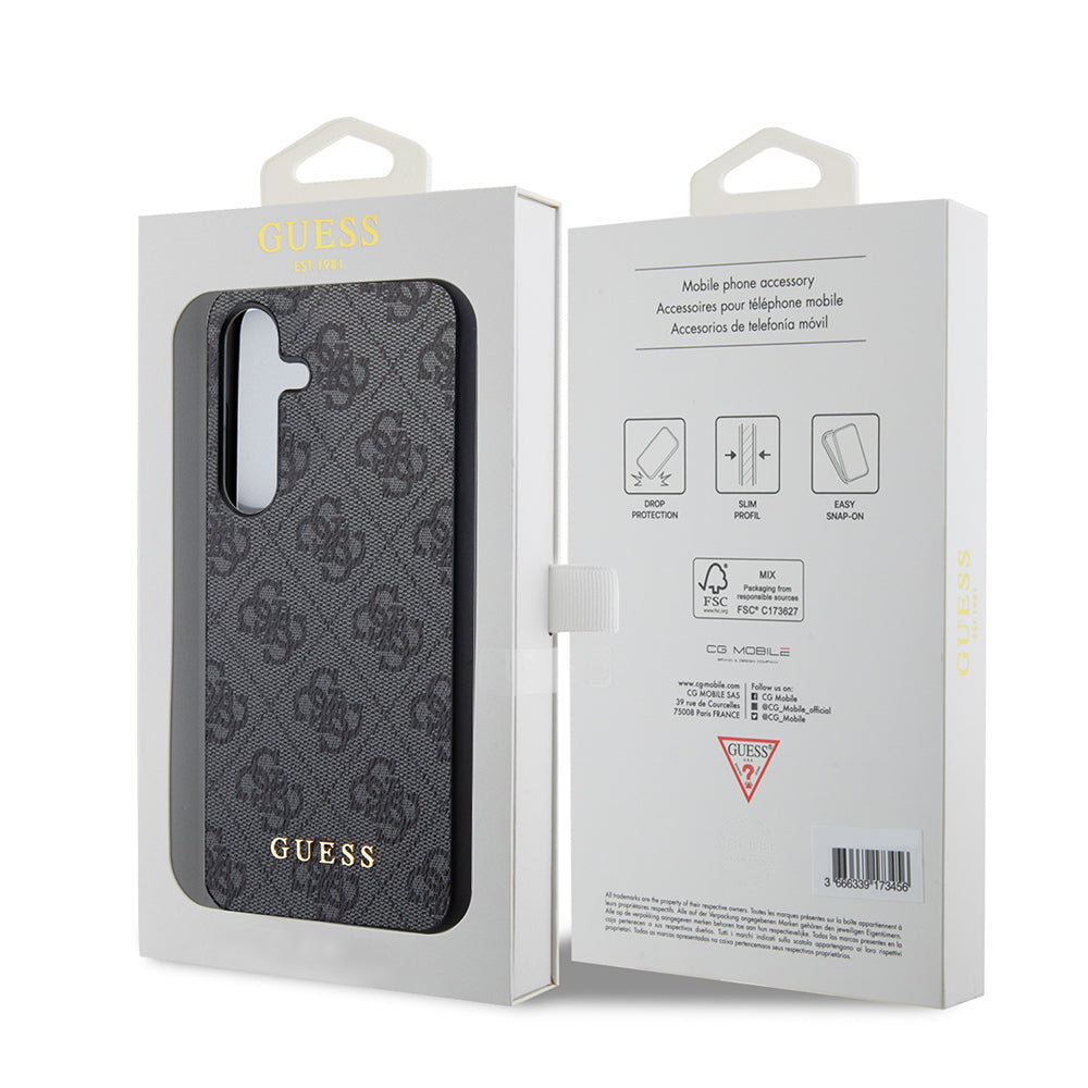 Funda para Samsung Galaxy S24+ S926, Guess, 4G Metal Gold Logo, Negra