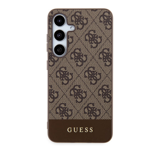 Funda para Samsung Galaxy S24+ S926, Guess, 4G Stripe, Marrón.