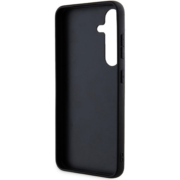 Funda para Samsung Galaxy S24+ S926, Karl Lagerfeld, Glitter Ikonik Karl Logo, Negra