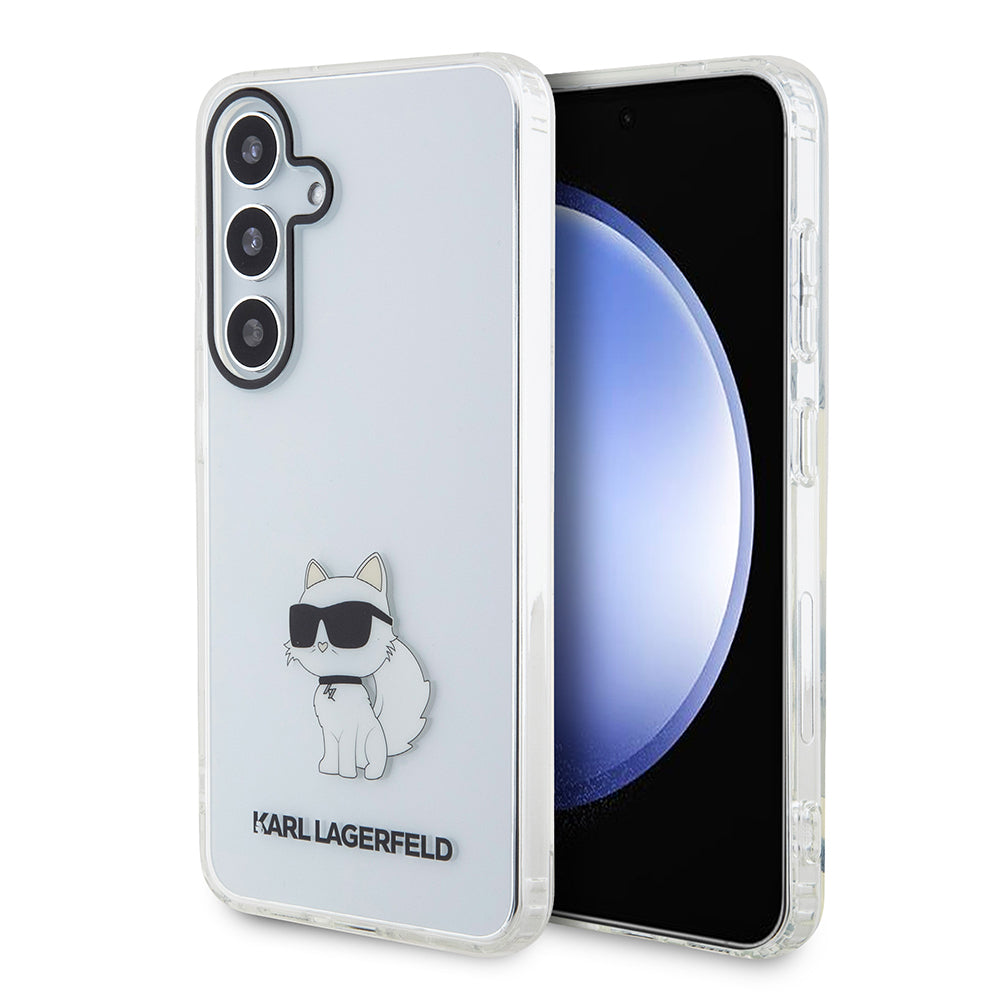 Funda para Samsung Galaxy S24+ S926, Karl Lagerfeld, IML Luxury Choupette, Transparente