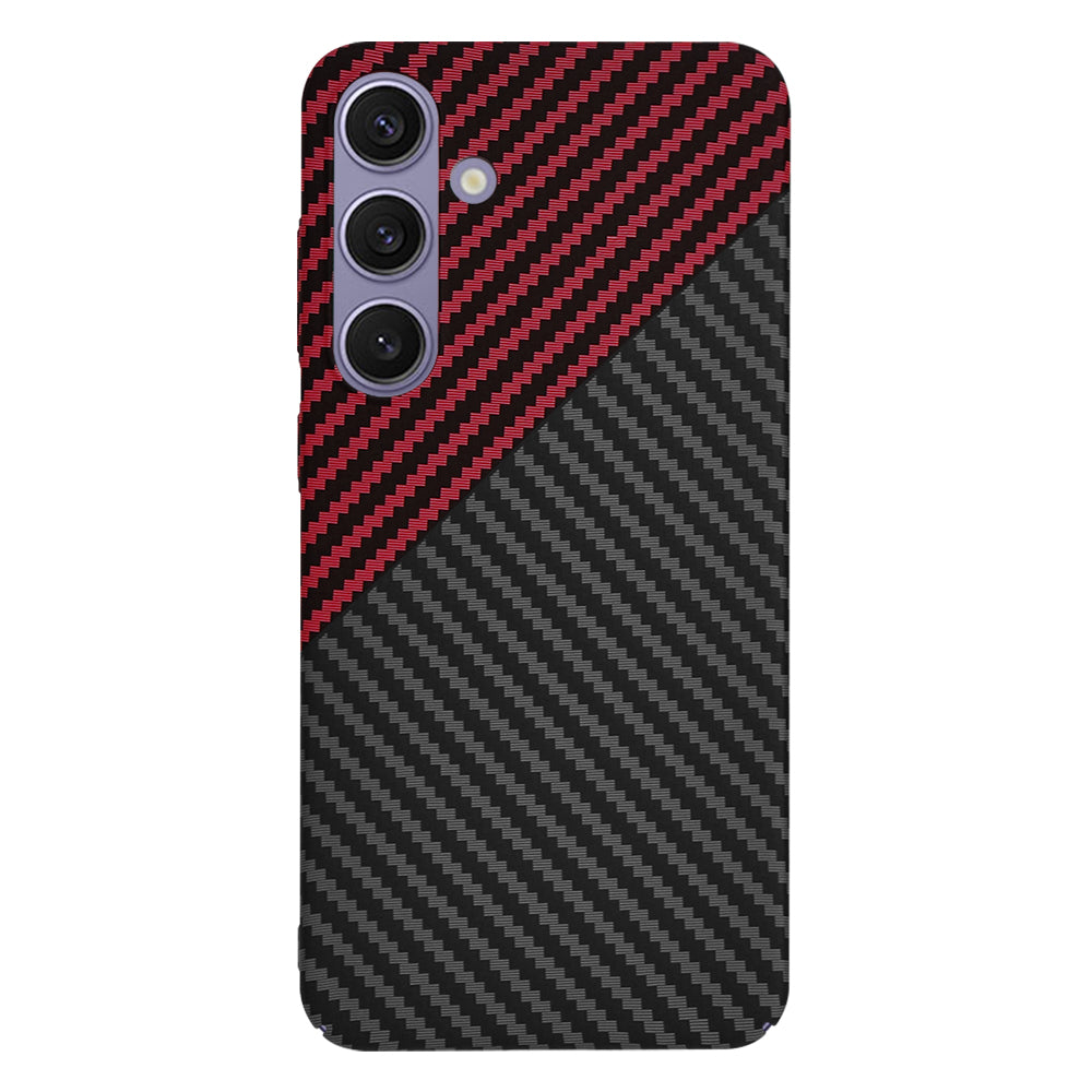 Funda para Samsung Galaxy S24+ S926, Techsuit, Carbonite FiberShell, Negra Roja