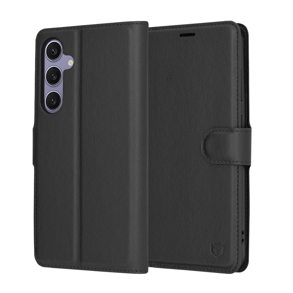 Funda para Samsung Galaxy S24+ S926, Techsuit, Leather Folio, Negra