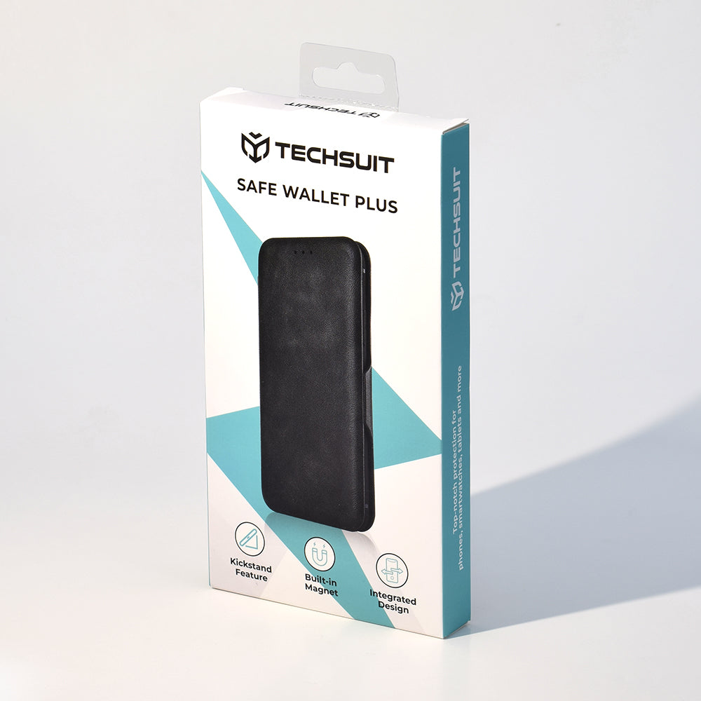 Funda para Samsung Galaxy S24+ S926, Techsuit, Safe Wallet Plus, Negra