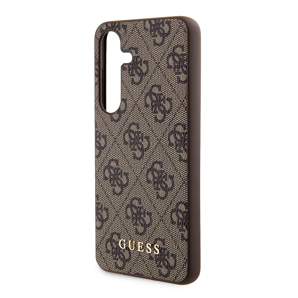 Funda para Samsung Galaxy S24 S921, Guess, 4G Metal Gold Logo, Marrón