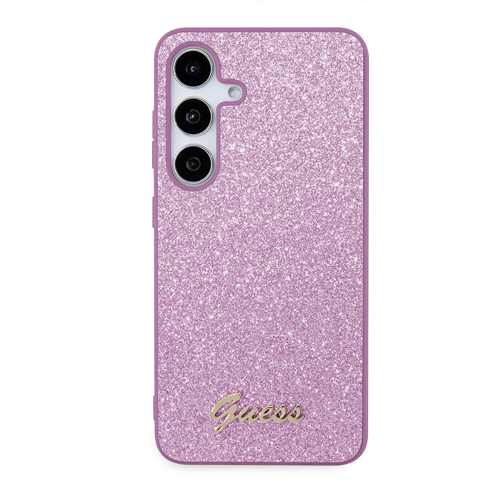 Funda para Samsung Galaxy S24 S921, Guess, Glitter Script, Morado