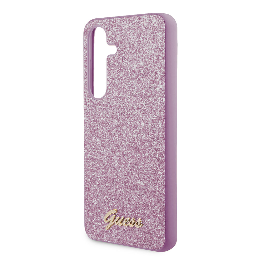 Funda para Samsung Galaxy S24 S921, Guess, Glitter Script, Morado