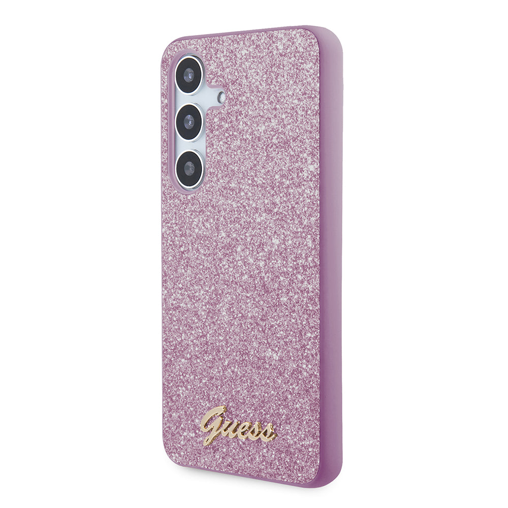 Funda para Samsung Galaxy S24 S921, Guess, Glitter Script, Morado