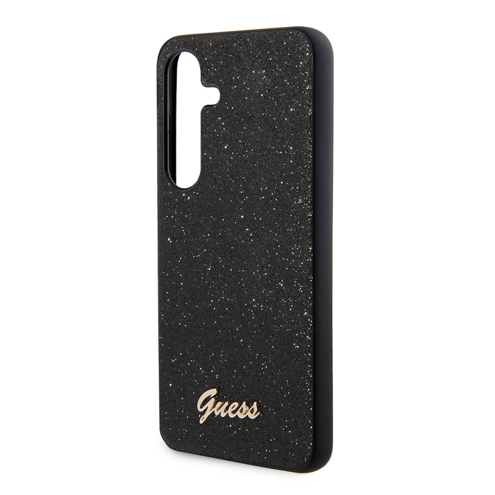 Funda para Samsung Galaxy S24 S921, Guess, Glitter Script, Negra
