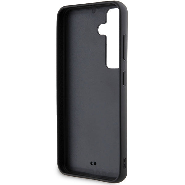Funda para Samsung Galaxy S24 S921, Karl Lagerfeld, Placa de Metal con Pedrería, Plateada
