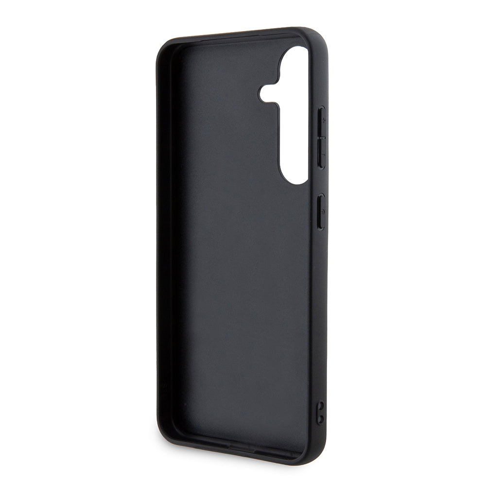 Funda para Samsung Galaxy S24 S921, Karl Lagerfeld, Saffiano Karl & Choupette Metal, Negra