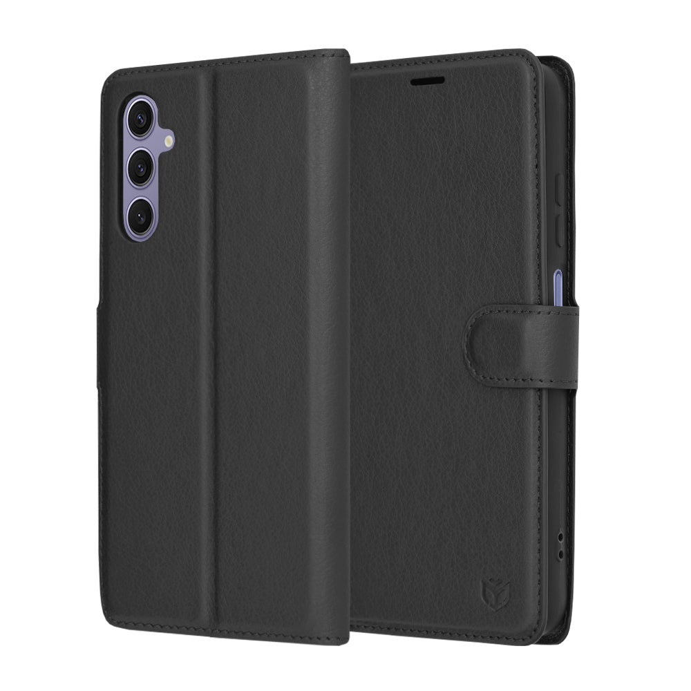 Funda para Samsung Galaxy S24 S921, Techsuit, Leather Folio, Negra
