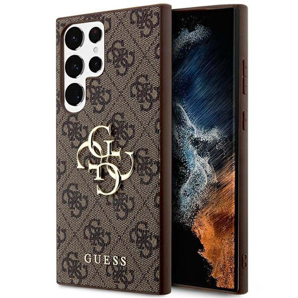 Funda para Samsung Galaxy S24 Ultra S928, Guess, 4G Big Logo, Marrón