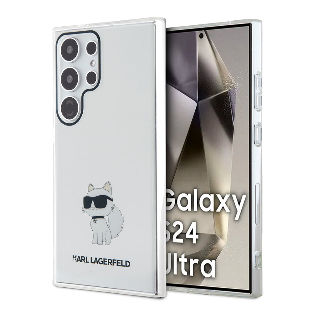 Funda para Samsung Galaxy S24 Ultra S928, Karl Lagerfeld, IML Luxury Choupette, Transparente