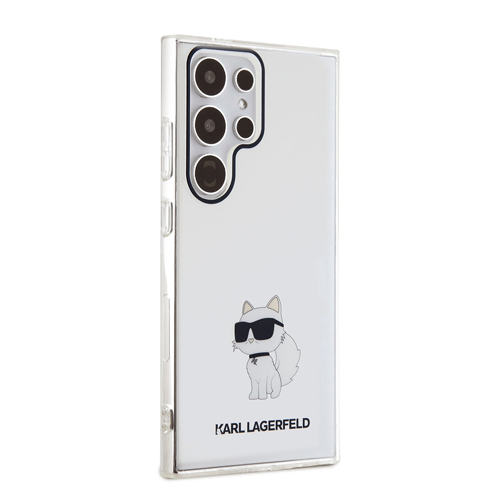 Funda para Samsung Galaxy S24 Ultra S928, Karl Lagerfeld, IML Luxury Choupette, Transparente