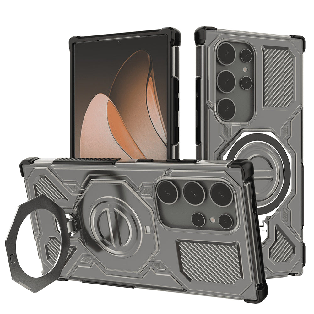 Funda para Samsung Galaxy S24 Ultra S928, Techsuit, Carbon Shield Pro, ahumada