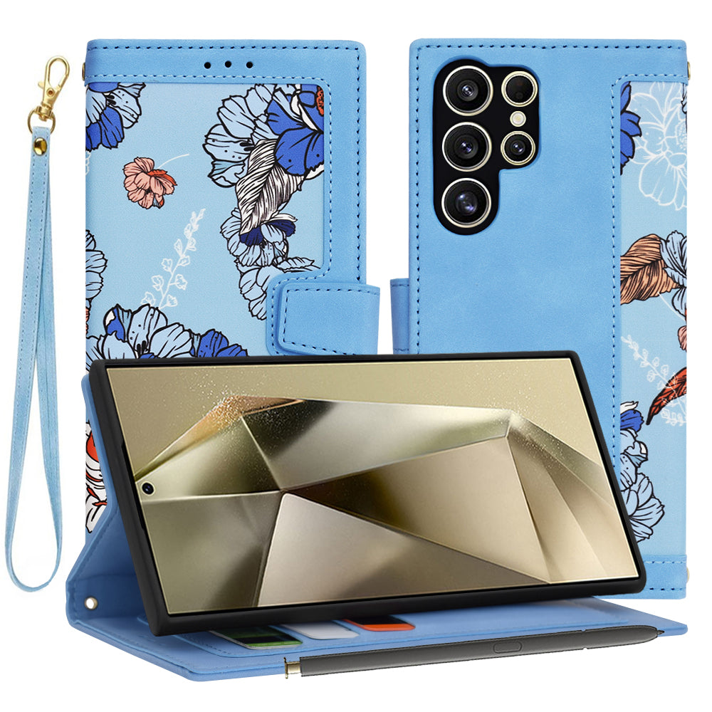 Funda para Samsung Galaxy S24 Ultra S928, Techsuit, FlipCraft, Azul