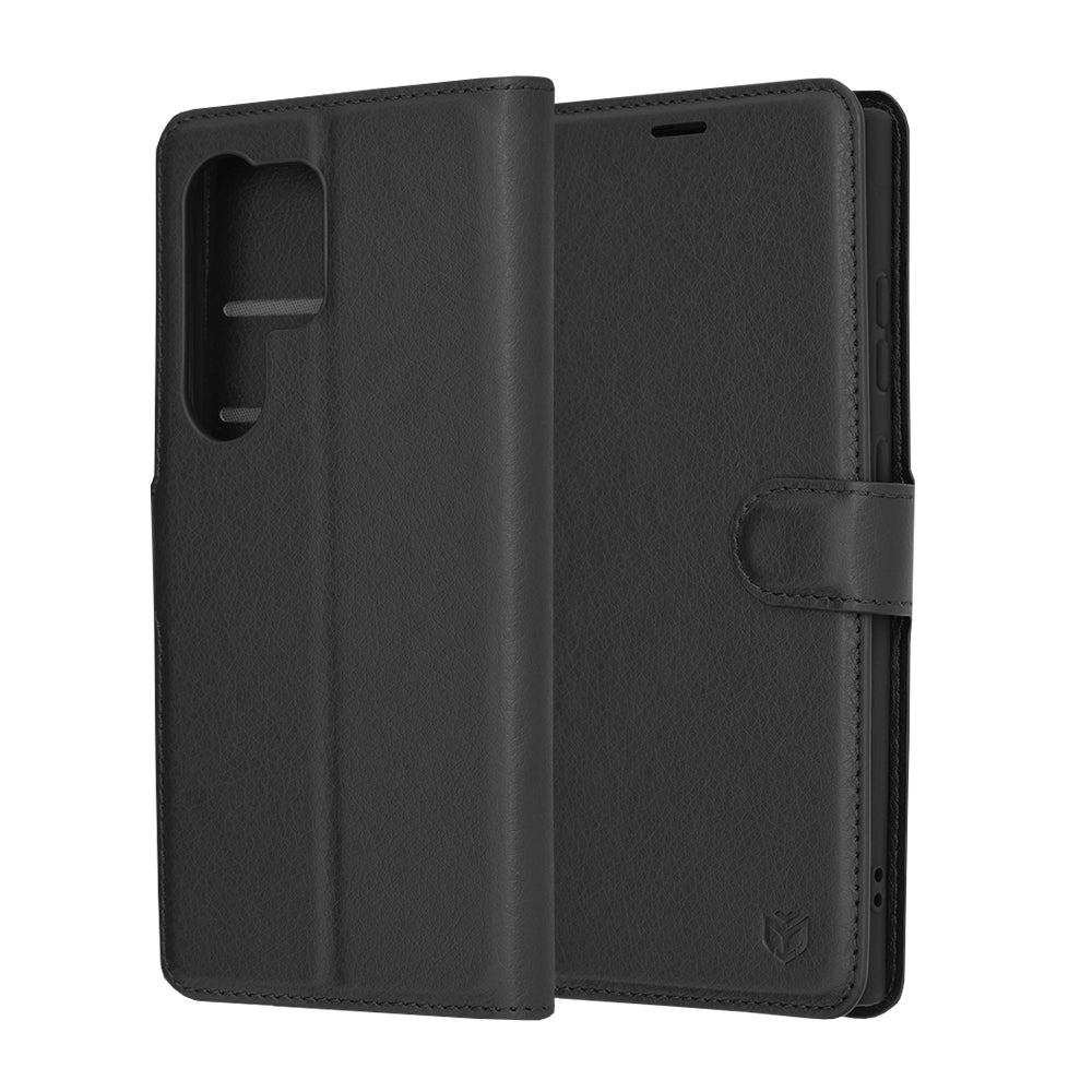 Funda para Samsung Galaxy S24 Ultra S928, Techsuit, Leather Folio, Negra
