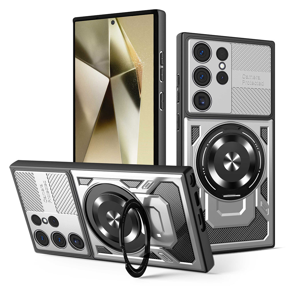 Funda para Samsung Galaxy S24 Ultra S928, Techsuit, RuggedCam, Gris