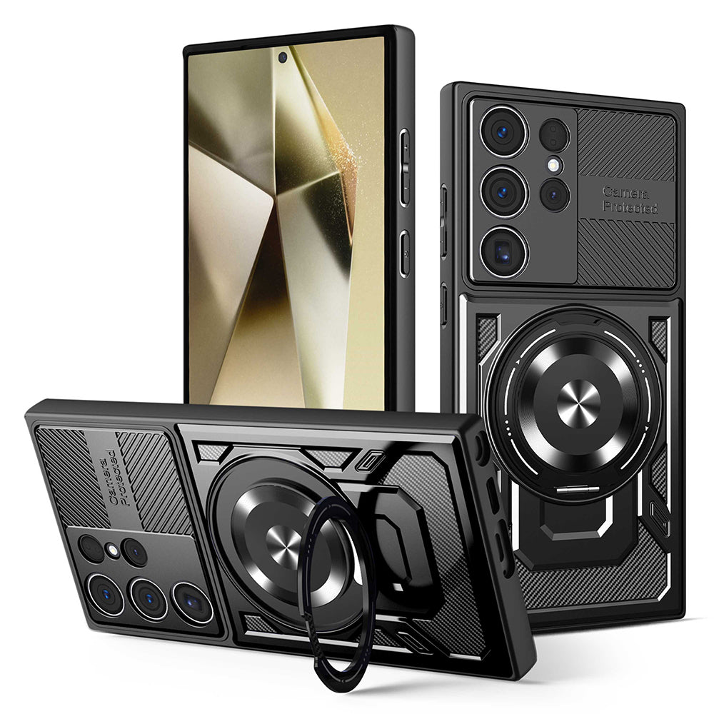 Funda para Samsung Galaxy S24 Ultra S928, Techsuit, RuggedCam, Negra