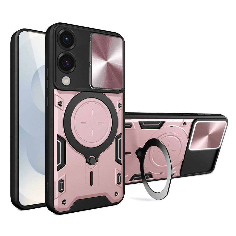 Funda para Samsung Galaxy S25 Edge S937, Techsuit, CamGuard Pro, Rosa Dorado