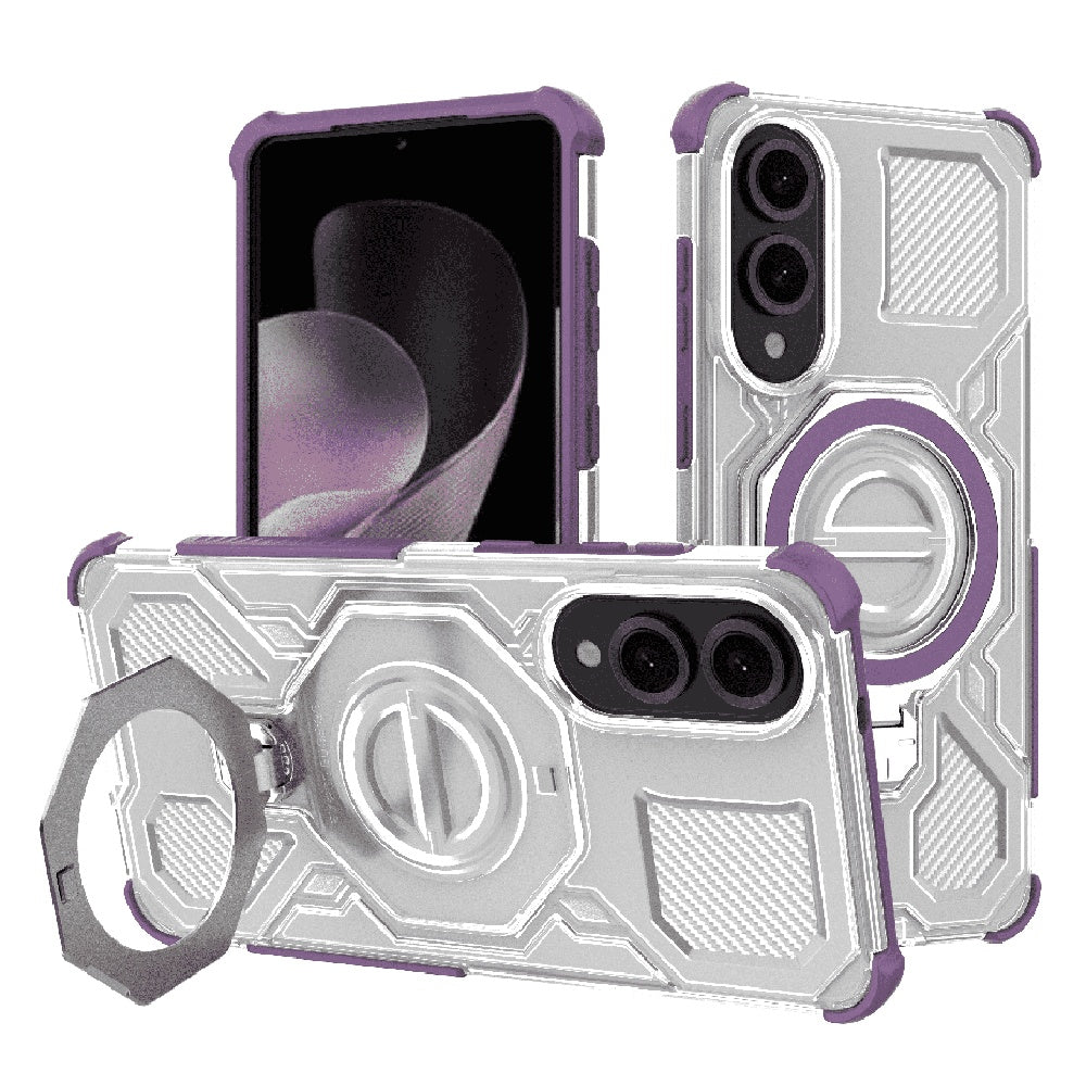 Funda para Samsung Galaxy S25 Edge S937, Techsuit, Carbon Shield Pro, Morado