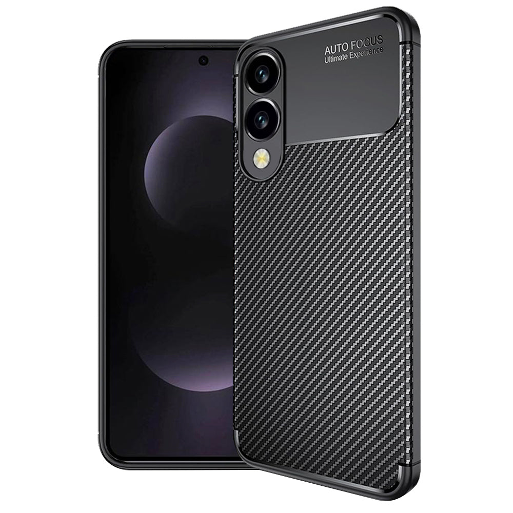 Funda para Samsung Galaxy S25 Edge S937, Techsuit, Fibra de Carbon, Negra