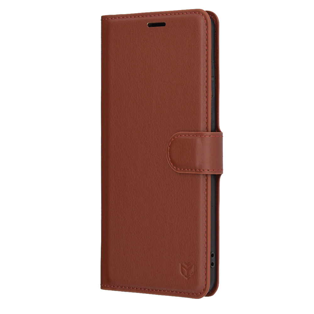 Funda para Samsung Galaxy S25 Edge S937, Techsuit, Leather Folio, Marrón