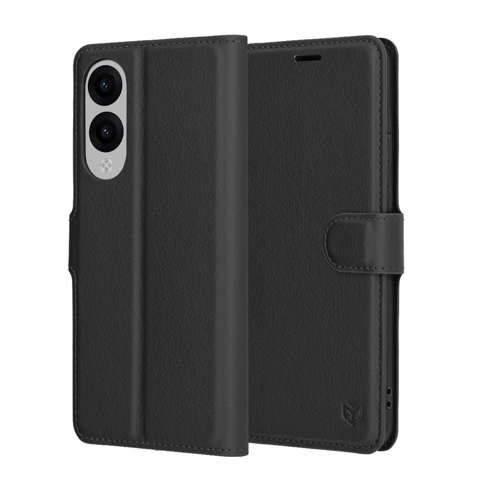 Funda para Samsung Galaxy S25 Edge S937, Techsuit, Leather Folio, Negra