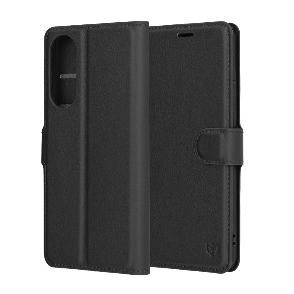 Funda para Samsung Galaxy S25 Edge S937, Techsuit, Leather Folio, Negra