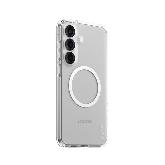 Funda para Samsung Galaxy S25+ S936, PanzerGlass, Care Urban Combat, Transparente Blanca