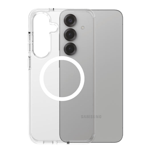Funda para Samsung Galaxy S25+ S936, PanzerGlass, Care Urban Combat, Transparente Blanca