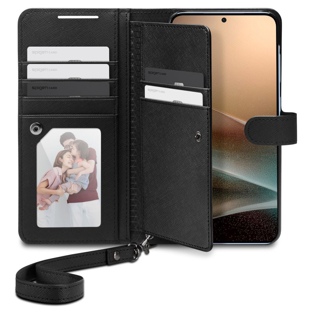 Funda para Samsung Galaxy S25+ S936, Spigen, Wallet S, Negra ACS09125
