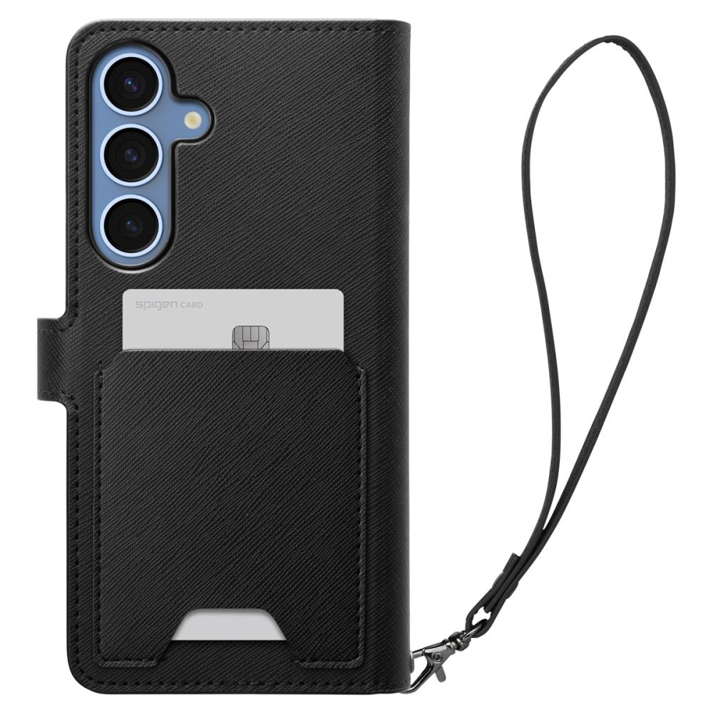 Funda para Samsung Galaxy S25+ S936, Spigen, Wallet S, Negra ACS09125