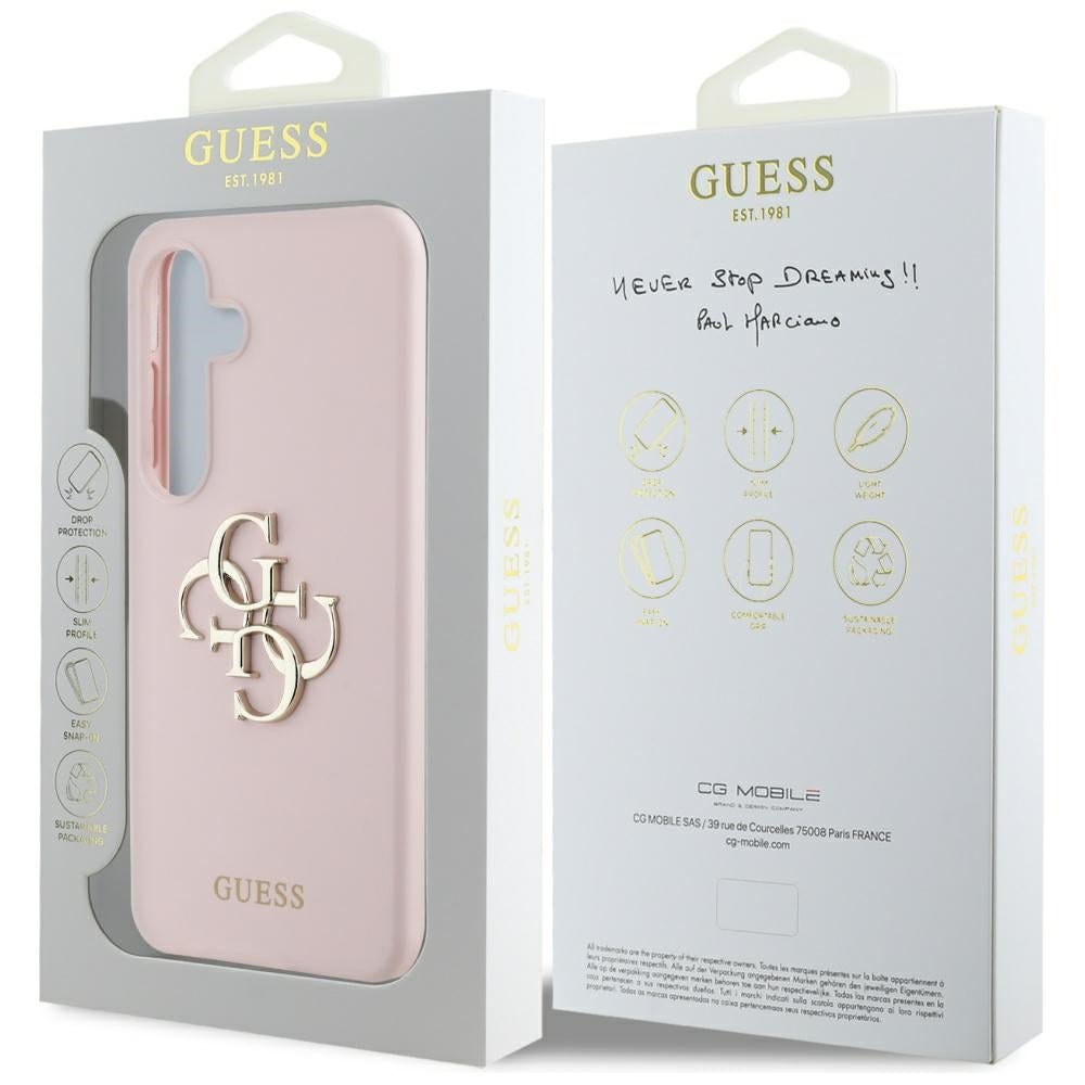 Funda para Samsung Galaxy S25 S931, Guess, 4G Big, Rosa