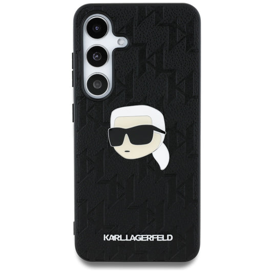 Funda para Samsung Galaxy S25 S931, Karl Lagerfeld, Monograma Karl's Head, Negra