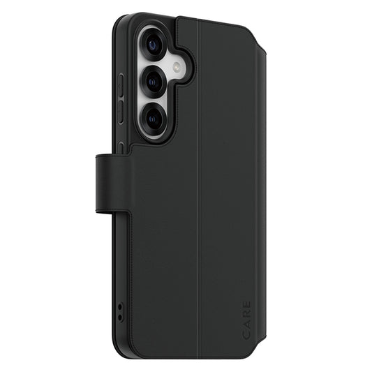 Funda para Samsung Galaxy S25 S931, PanzerGlass, Care Feature Kickstand Wallet, Negra